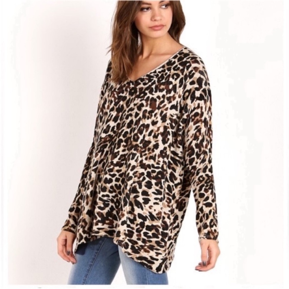 Show me your Mumu cheetah oversized Sweater